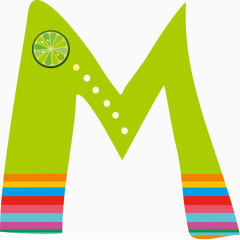 卡通水果字母图标M