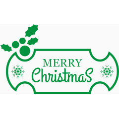 绿色圣诞节快乐标题框