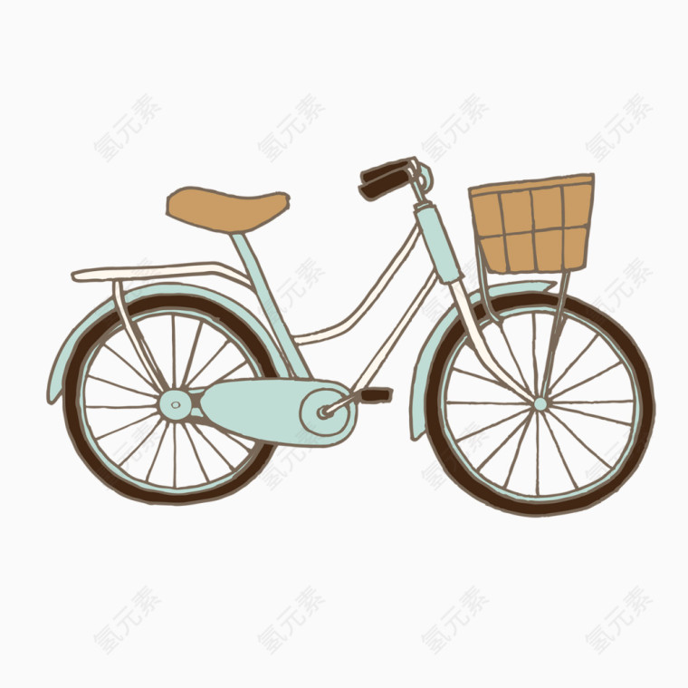 手绘自行车