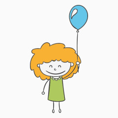 卡通涂鸦小女孩