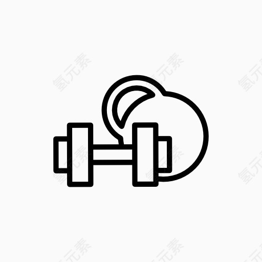 哑铃健身锻炼图标