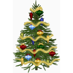 橱窗圣诞树装饰