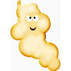 卡通手绘烟雾表情脸