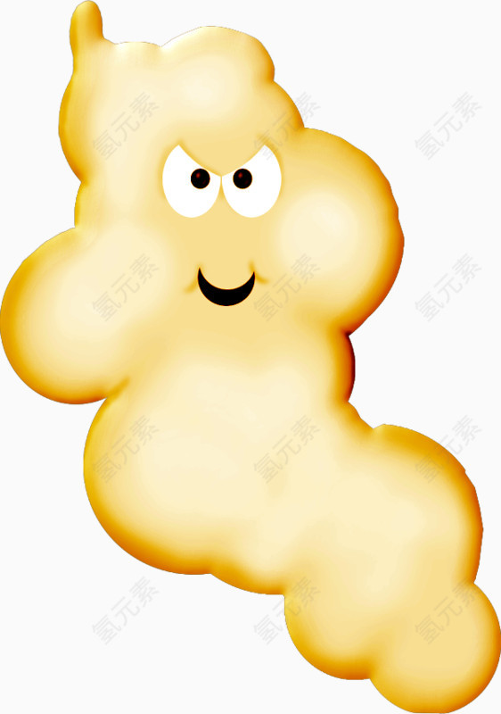卡通手绘烟雾表情脸