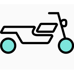 精美交通工具图标摩托车