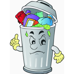 卡通垃圾桶