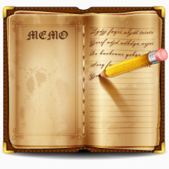 备忘录书复古网络图标