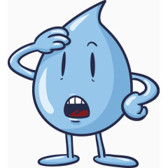 可爱的水滴表情动作元素