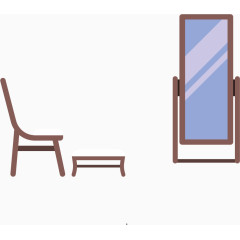 矢量扁平化落地镜