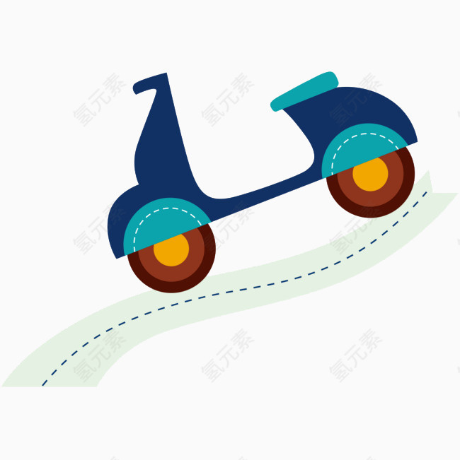 手绘的摩托车