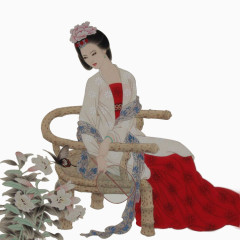 经典古代淑女png素材