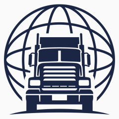 物流运输标识剪影