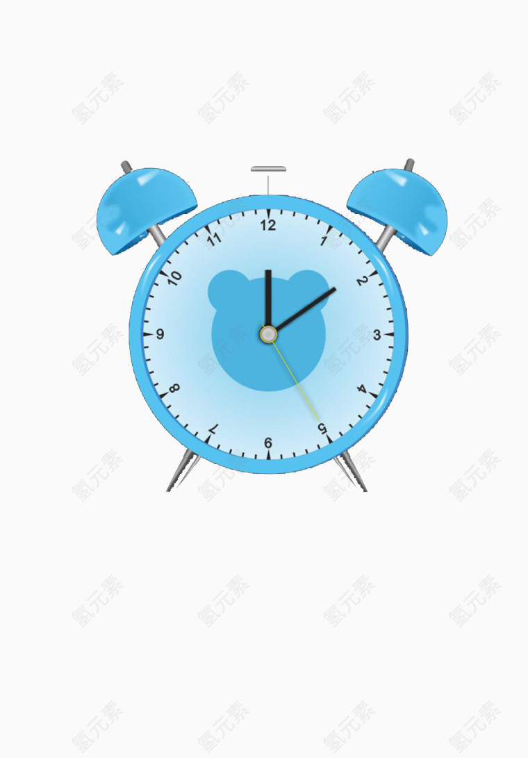 卡通蓝色闹钟