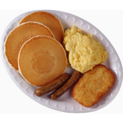 西式甜饼烤肠快餐