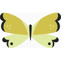 土黄色 卡通蝴蝶