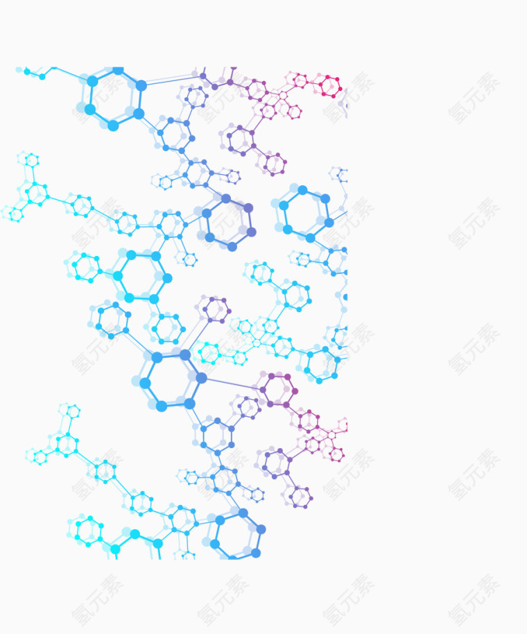 彩色分子结构