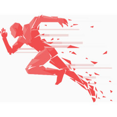 奔跑的人物剪影