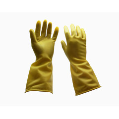 黄色塑胶手套