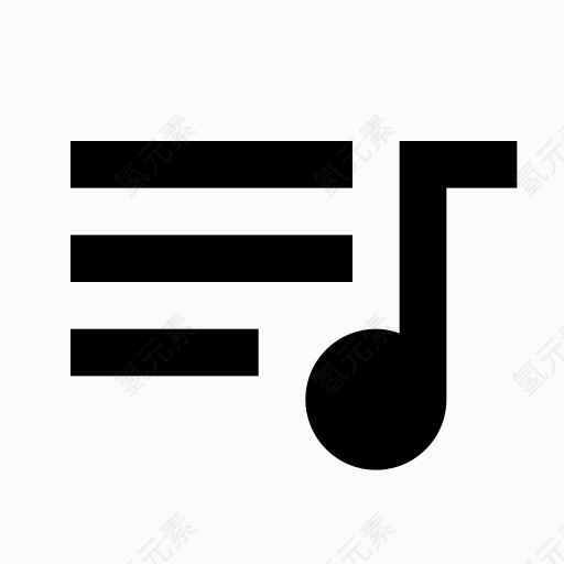 音乐队列谷歌材料设计图标