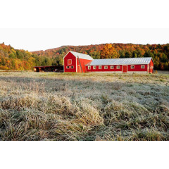 山脚下的红房子