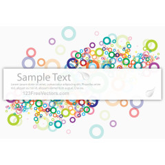 矢量时尚圆环标题背景