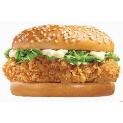 饼干素材甜品 快餐 汉堡包 汉堡 芝麻 鸡肉 肉 生菜