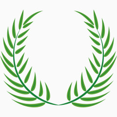 手绘植物绿色的树叶