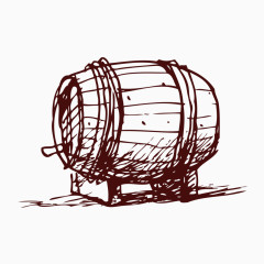 手绘葡萄酒矢量素材