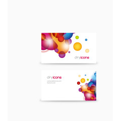 矢量多彩的名片模板