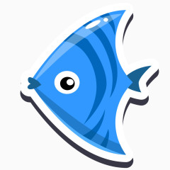 热带鱼卡通贴纸