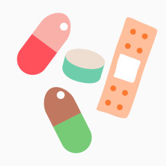 卡通手绘药品胶囊