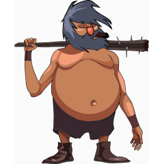 拿着棍子的男人