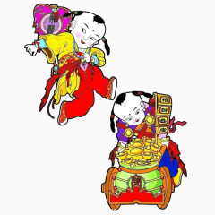 中国风喜庆福娃