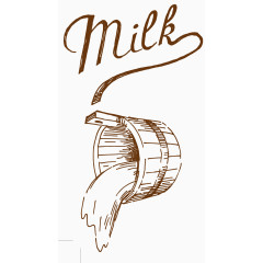 简笔画简约素描木桶