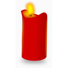 卡通燃烧的蜡烛