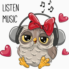 听歌的猫头鹰