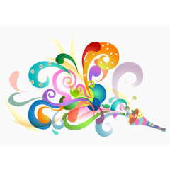 彩色礼花装饰素材