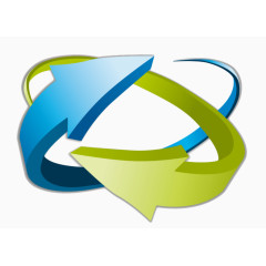 一张立体环绕的箭头商业PPT素材