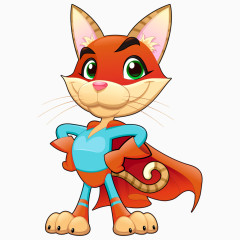 卡通超人装猫咪