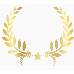 金色简约麦穗框