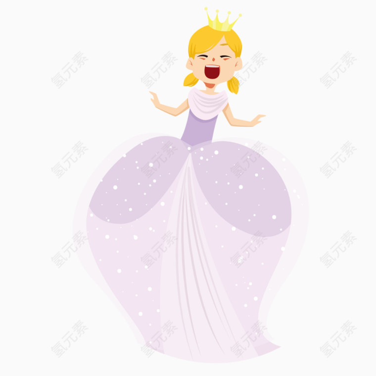 穿公主裙的小女孩