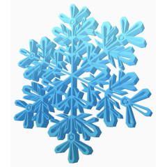 手绘蓝色雪花