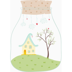 手绘木塞漂流瓶