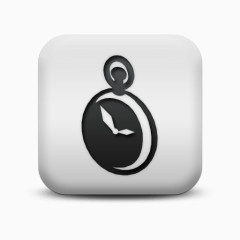 不光滑的白色的广场图标业务时钟商业偶像