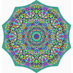 彩色唯美曼陀罗手绘装饰