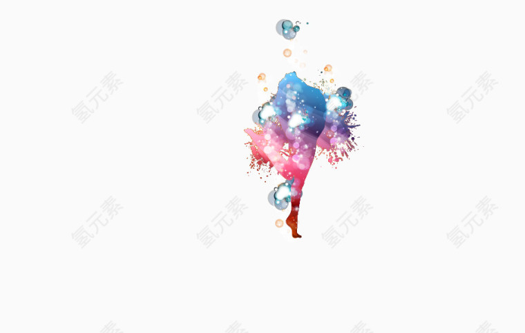 时尚创意水彩人物