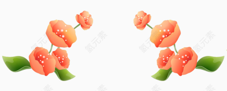 清新鲜花边框