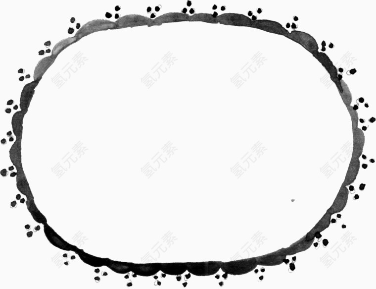 不规则圆形边框