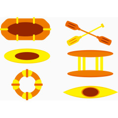 矢量图黄色的轮船素材