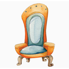 卡通手绘皇冠椅